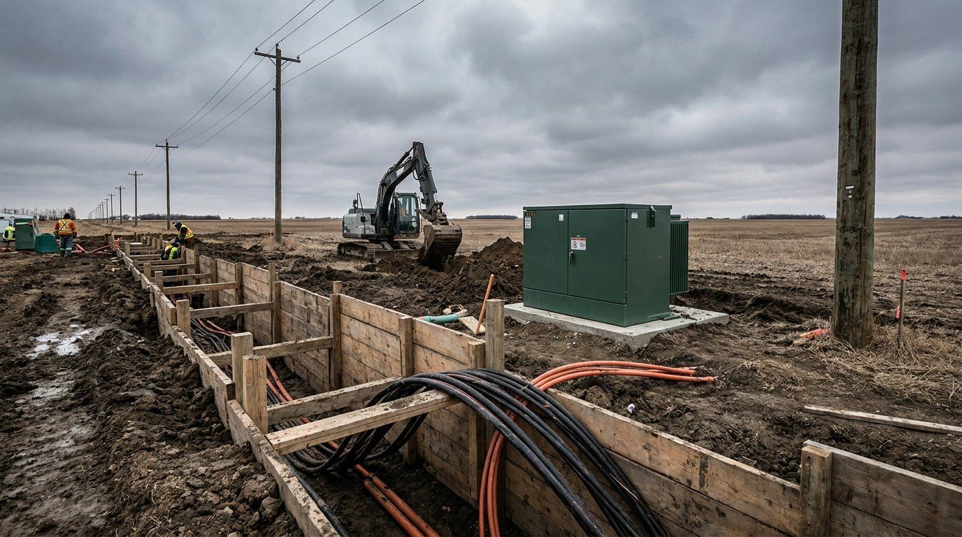Ventura Power & Gas shallow utilities installation